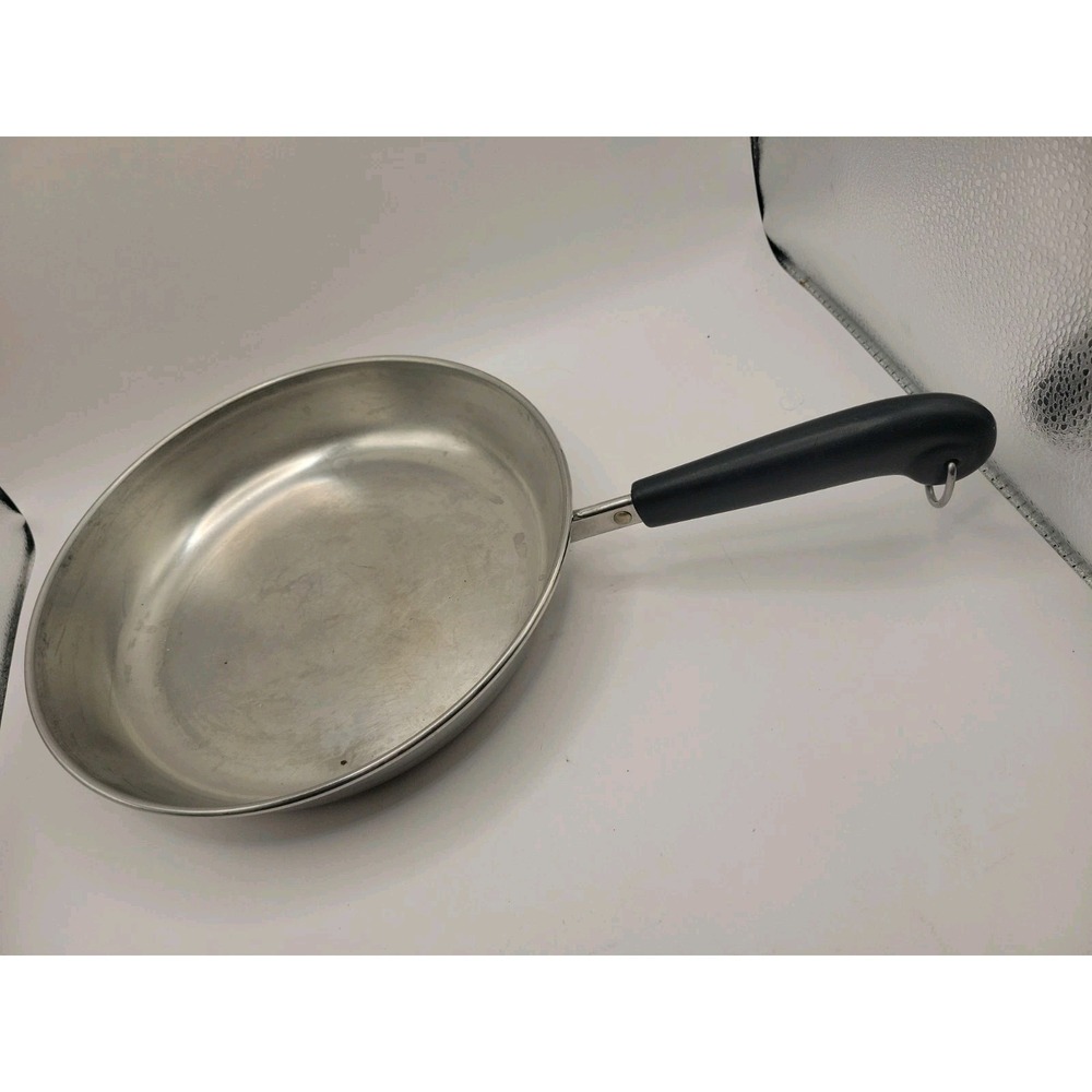 Vintage Revere Ware 10 Inch Skillet Frying Pan Copper Bottom Clinton IL USA 23
